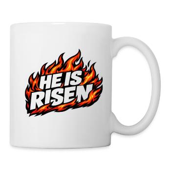 He is risen Flammen Vintage - Tasse - Weiß - Rechts