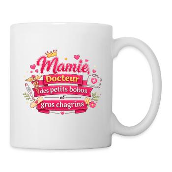 Mamie docteur des petits bobos et gros chagrins - Mug blanc - blanc - Droite