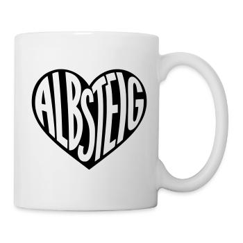 Albsteig, Black Forest Heart Typography - Mug - white - Right