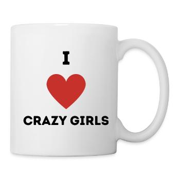 J’adore les filles folles - Mug blanc - blanc - Droite