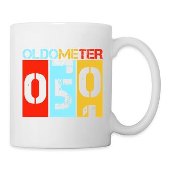 Oldometer 50 Vintage Retro 50. Geburtstag - Tasse - Weiß - Rechts