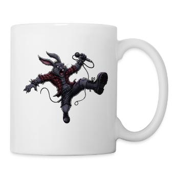 Heavy Metal Osterhase Rocker Ostern Hardcore Hase - Tasse - Weiß - Rechts