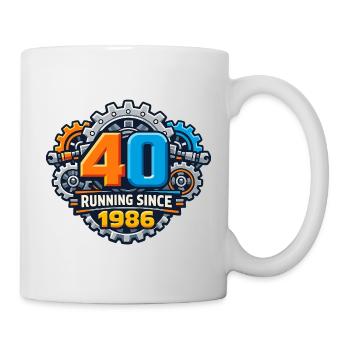 40 years of running since 1986 - Mug - white - Right