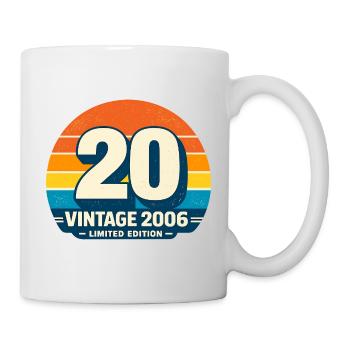 Vintage 2006 Regenbogen Runde - Tasse - Weiß - Rechts