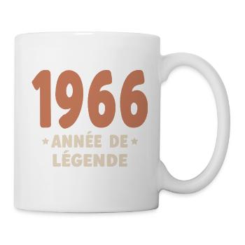60 ans 1966 Vintage Retro Cadeau Anniversaire - Mug blanc - blanc - Droite