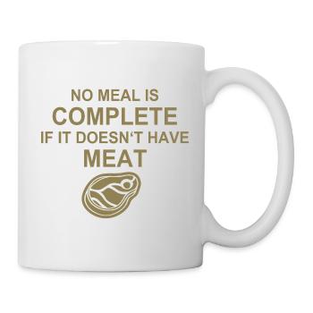 Viande, grillage, barbecue, steak, steak, chef de l’Ouest. - Mug blanc - blanc - Droite