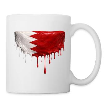 Bahrain Flagge Tropfen Kunst - Tasse - Weiß - Rechts