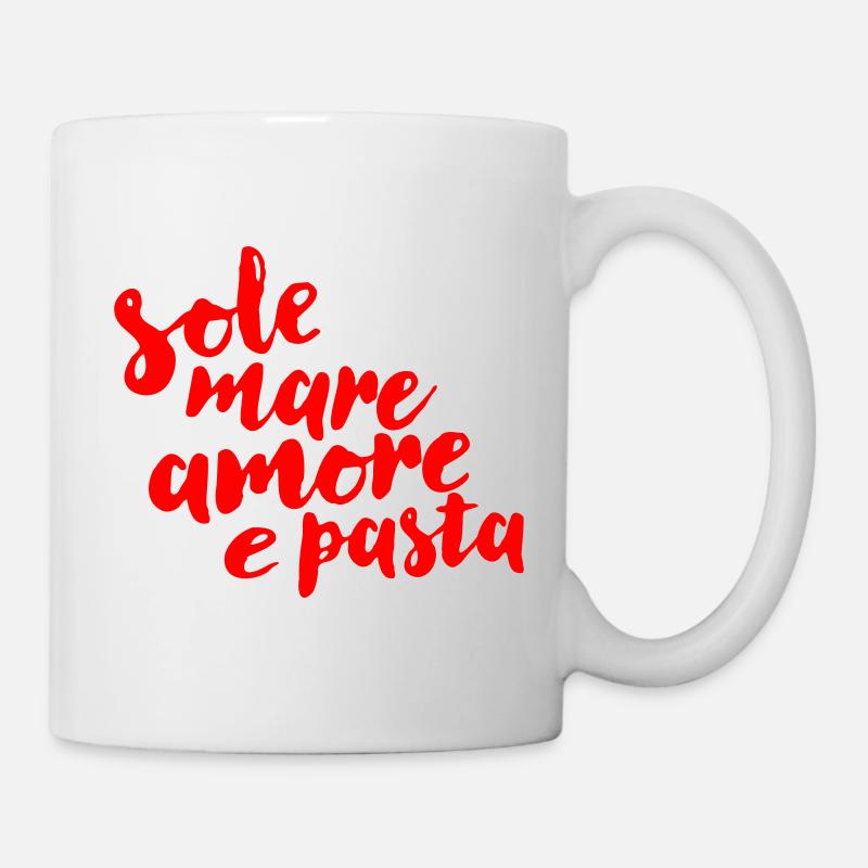 sole, mare, amore e pasta - Tasse - Weiß