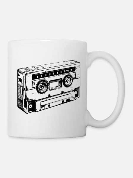 Retro Kassette - Tasse - Weiß