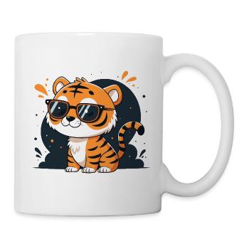Orange Tiger Sunglasses - Mug - white - Right