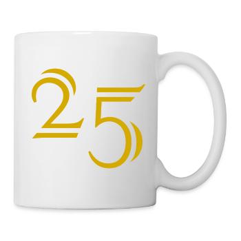 25. 25 YEARS. 25th ANNIVERSARY. 25 YEARS ANNIVERSARY. - Mug - white - Right