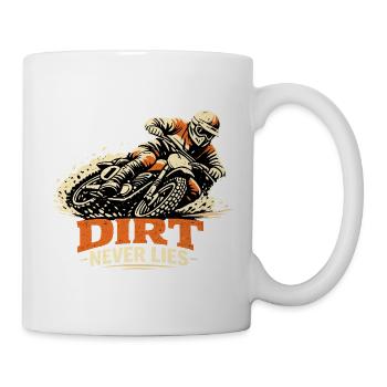 Motocross Rider Graphic, Rétro Offroad - Mug blanc - blanc - Droite