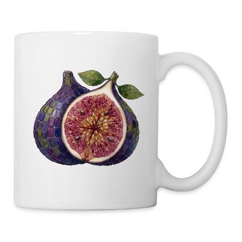 Mosaïque de figues - Art fruitier pour les amateurs de gastronomie - Mug blanc - blanc - Droite