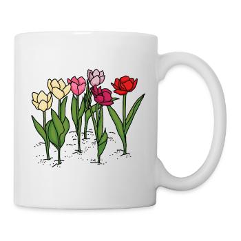 Tulips in spring - Mug - white - Right