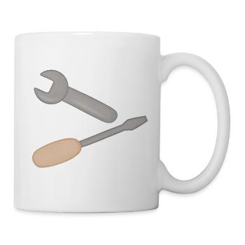Tool duo: wrench & screwdriver - Mug - white - Right