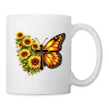 Christian Sunflower Positivity God Religion - Mug - white - Right