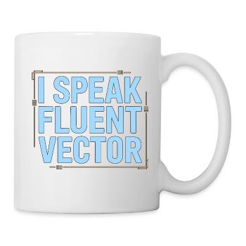 Logo Designer I Speak Fluent Vector Graphic Artist - Mug - white - Right
