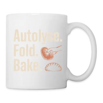 Autolyse Fold Backe Bread Kunst - Tasse - Weiß - Rechts