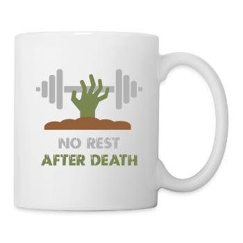 Zombie Workout Powerlifting - Mug blanc - blanc - Droite