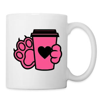 Dog Paw Coffee Cup Dog Mom - Mug - white - Right
