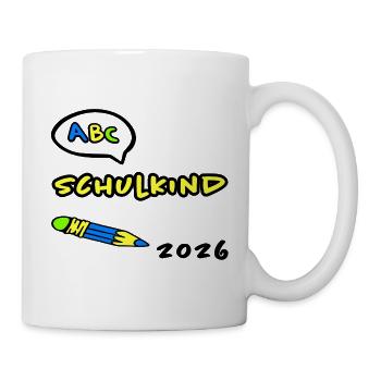 ABC Schulkind 2026 Einschulung - Tasse - Weiß - Rechts
