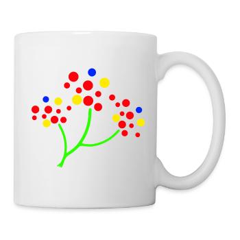 Neon-Punktbaum-Explosion - Tasse - Weiß - Rechts