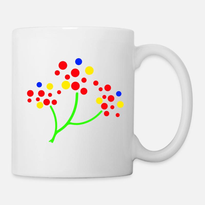 Explosion de l’arbre à points néon - Mug blanc - blanc