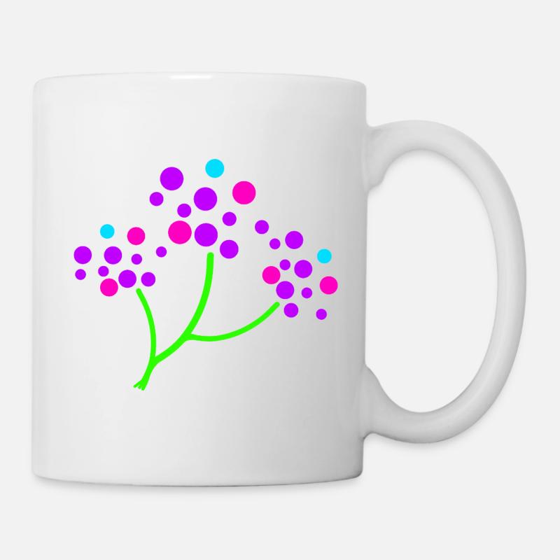 Branche Fleurs de Néon - Mug blanc - blanc