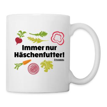 Stromberg Häschenfutter Spruch Und Gemüse - Tasse - Weiß - Rechts