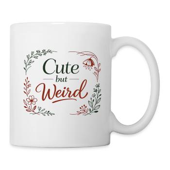 Cute but Weird - Floral Aesthetic Gift - Mug - white - Right