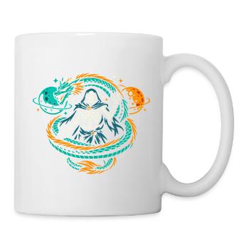 Drachen Skelett - Tasse - Weiß - Rechts