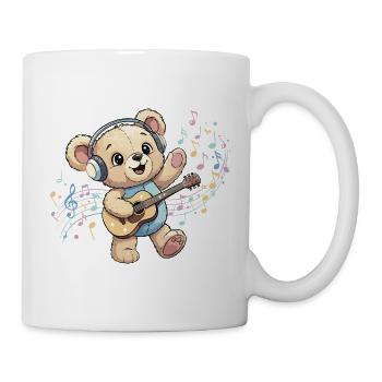 Cuddly Bear with Guitar Groove - Mug - white - Right