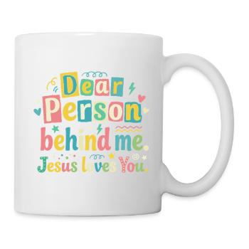 Jesus liebt dich positive Botschaft - Tasse - Weiß - Rechts