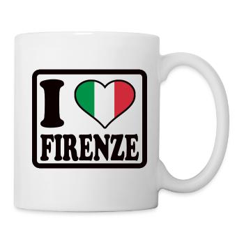 Ich liebe Florenz, Firenze - Tasse - Weiß - Rechts