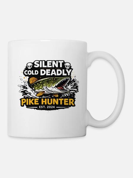 Stille Kälte Tödliche Hecht-Jäger Angeln - Tasse - Weiß