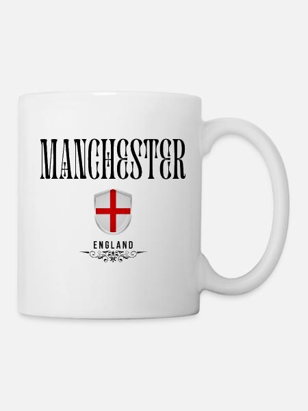 Manchester Souvenir, elegantes Manchester-Design - Tasse - Weiß