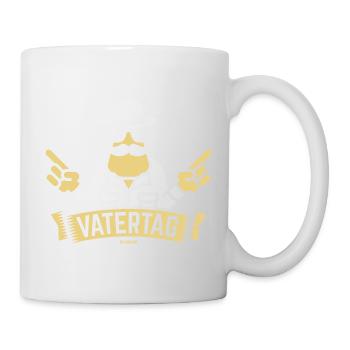 Vatertag Handzeichen (Männertag Herrentag / NEG2C) - Tasse - Weiß - Rechts