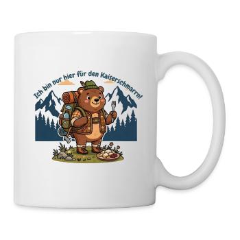 Kaiserschmarrn Wanderbär - Lustiges Wandershirt - Tasse - Weiß - Rechts