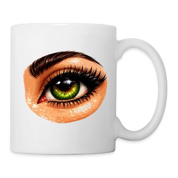 Green Eye Illustration - Mug - white - Right