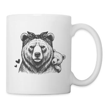 Maman Ours avec l’Enfant - Mug blanc - blanc - Droite