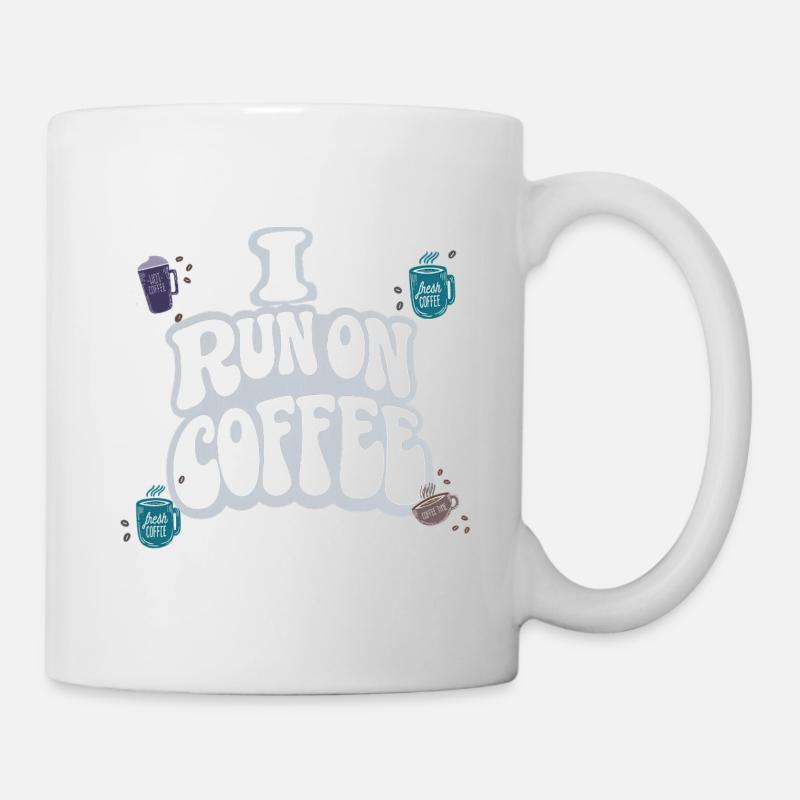ICH ARBEITE IM CAFÉ | Koffein-Morgenhumor - Tasse - Weiß