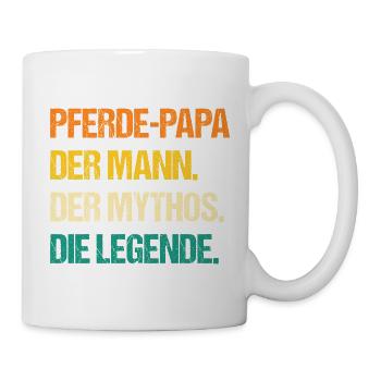 Reiten Papa Vater Pferdeliebhaber Reiterhof Pferde - Tasse - Weiß - Rechts