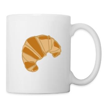 Croissant illustration breakfast design - Mug - white - Right