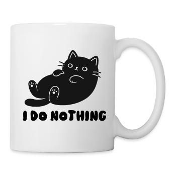 Cuddly Cat Silhouette - Mug - white - Right
