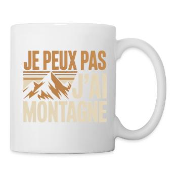 Je peux pas j’ai montagne humour randonneur drole - Mug blanc - blanc - Droite