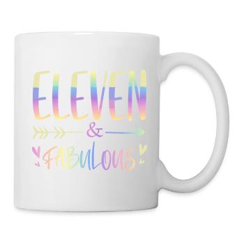 Eleven & Fabulous Rainbow Script - Mug - white - Right