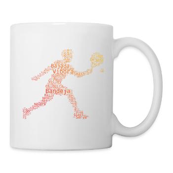 Padel Schuhe Fans und Indoor Padel passen zusammen - Tasse - Weiß - Rechts
