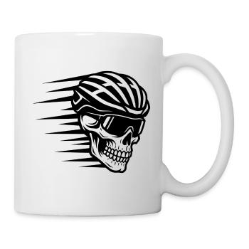 Skull Bicycle MTB Mountain Bike Road Bike Design - Mug - white - Right