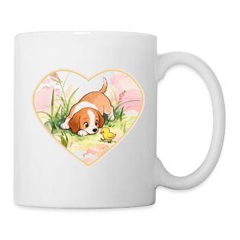Puppy and Chick: 🐶🐥Unexpected Friendship - Mug - white - Right