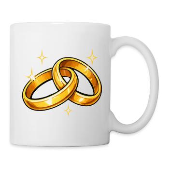 Eheringe Goldringe - Tasse - Weiß - Rechts